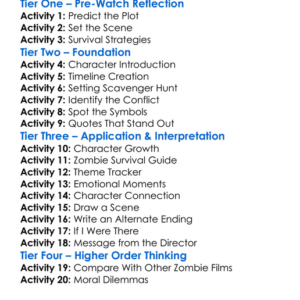 The Dead 2010 Worksheet Activity Booklet