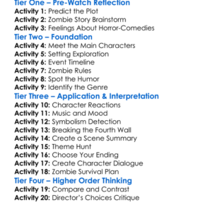 The Dead Dont Die 2019 Worksheet Activity Booklet