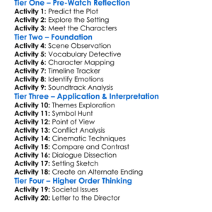 The Deadman 1989 Worksheet Activity Booklet