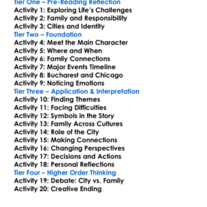 The Deans December Saul Bellow Worksheet Activity Booklet