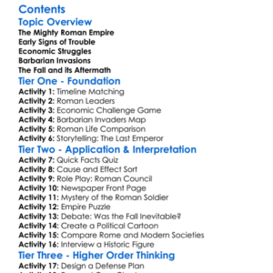 The Decline And Fall Of The Western Roman Empire Worksheet Activity Booklet