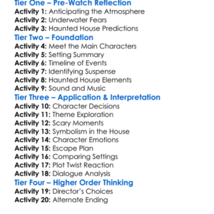 The Deep House 2021 Worksheet Activity Booklet