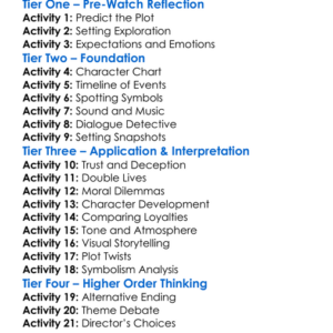 The Departed 2006 Worksheet Activity Booklet