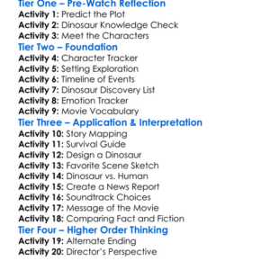 The Dinosaur Project 2012 Worksheet Activity Booklet