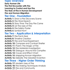 The Discovery Of Fire Worksheet Activity Booklet