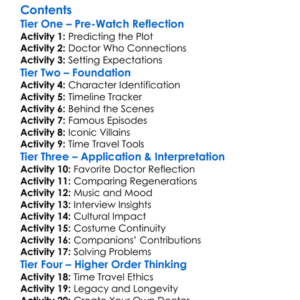 The Doctors 30 Years Of Time Travel And Beyond 1995 Worksheet Activity Booklet
