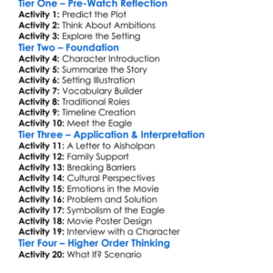 The Eagle Huntress Worksheet Activity Booklet