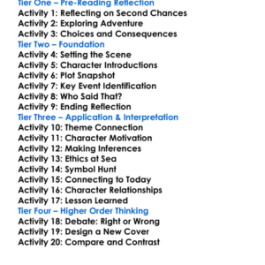 The Ebb-Tide Robert Louis Stevenson Worksheet Activity Booklet