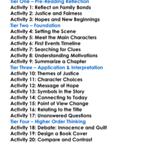 The Eighth Day Thornton Wilder Worksheet Activity Booklet