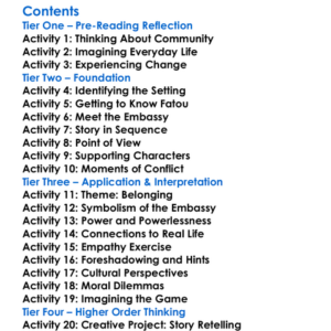 The Embassy Of Cambodia Zadie Smith Worksheet Activity Booklet