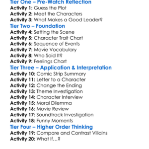 The Emperors New Groove Worksheet Activity Booklet