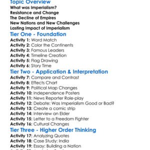 The End Of Imperialism Worksheet Activity Booklet