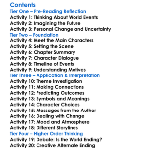 The End Of The World News Anthony Burgess Worksheet Activity Booklet