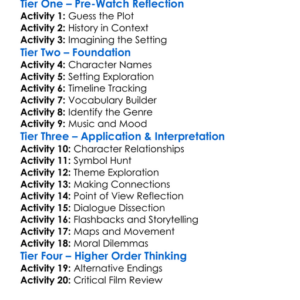 The English Patient 1996 Worksheet Activity Booklet