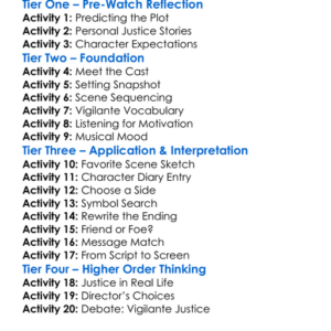The Equalizer 2 2018 Worksheet Activity Booklet
