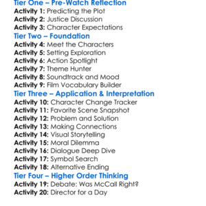 The Equalizer 2014 Worksheet Activity Booklet