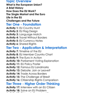 The European Union Worksheet Activity Booklet