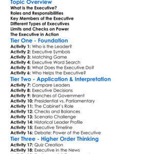 The Executive Worksheet Activity Booklet