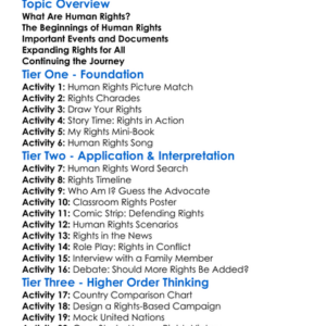 The Expansion Of Human Rights Worksheet Activity Booklet