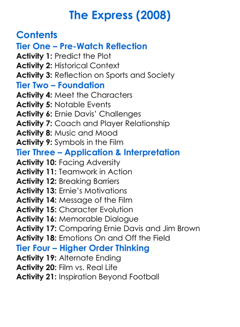 The Express 2008 Worksheet Activity Booklet
