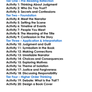 The Fall Albert Camus Worksheet Activity Booklet