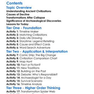 The Fall And Transformation Of Ancient Civilizations Worksheet Activity Booklet