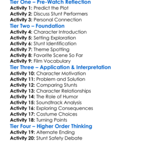 The Fall Guy 2024 Worksheet Activity Booklet