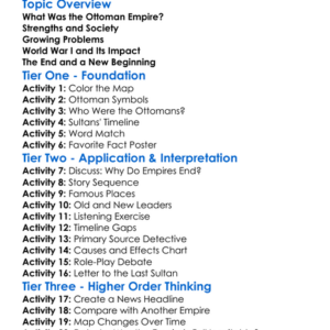 The Fall Of The Ottoman Empire Worksheet Activity Booklet