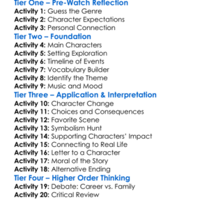 The Family Man 2000 Worksheet Activity Booklet