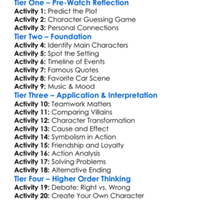 The Fate Of The Furious 2017 Worksheet Activity Booklet