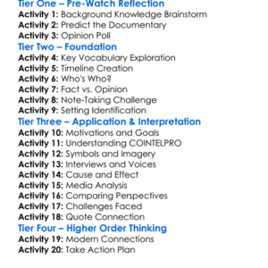 The Fbis War On Black America 1990 Worksheet Activity Booklet