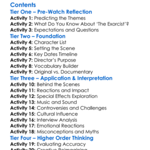 The Fear Of God 25 Years Of The Exorcist 1998 Worksheet Activity Booklet