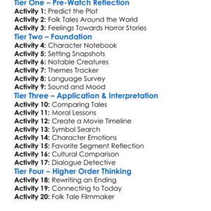 The Field Guide To Evil 2018 Worksheet Activity Booklet