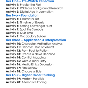 The Fifth Estate 2013 Worksheet Activity Booklet