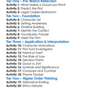 The Firm 1993 Worksheet Activity Booklet