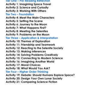 The First Men In The Moon Hg Wells Worksheet Activity Booklet