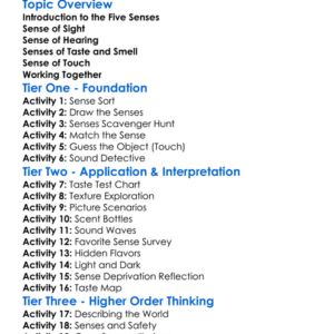 The Five Senses In Humans Worksheet Activity Booklet