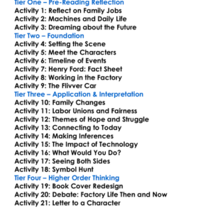 The Flivver King Upton Sinclair Worksheet Activity Booklet