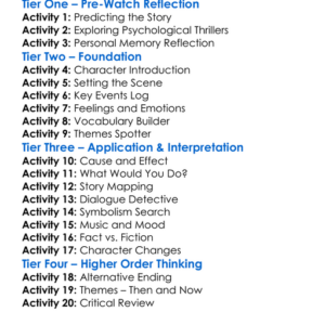 The Forgotten 2004 Worksheet Activity Booklet