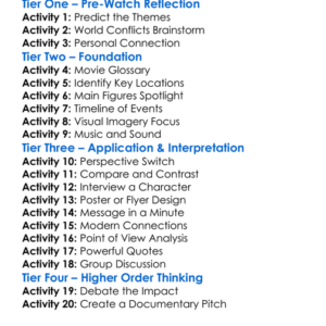 The Fourth World War 2003 Worksheet Activity Booklet