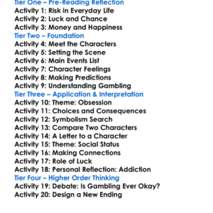 The Gambler Fyodor Dostoevsky Worksheet Activity Booklet