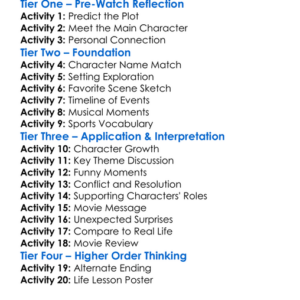 The Game Plan 2007 Worksheet Activity Booklet
