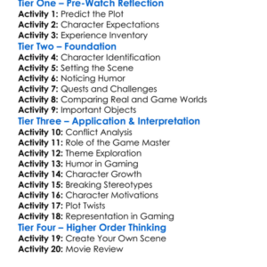 The Gamers Dorkness Rising 2008 Worksheet Activity Booklet