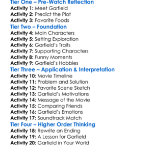 The Garfield Movie Worksheet Activity Booklet
