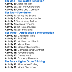 The Gentlemen 2020 Worksheet Activity Booklet