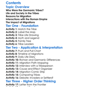 The Germanic Tribes And Their Migrations Worksheet Activity Booklet