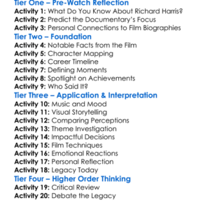 The Ghost Of Richard Harris 2022 Worksheet Activity Booklet