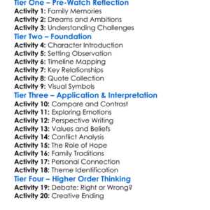 The Glass Castle 2017 Worksheet Activity Booklet