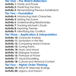 The Godfather Part Iii 1990 Worksheet Activity Booklet