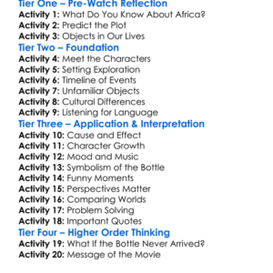 The Gods Must Be Crazy 1980 Worksheet Activity Booklet